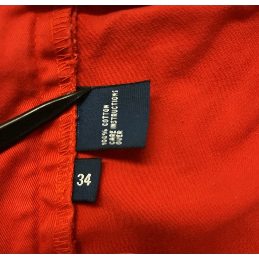 Polo Ralph Lauren Prospect Short Men 34 Red Chino Classic Flat Front 9'' Inseam